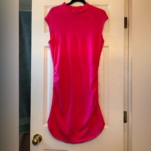 Daily practice by anthropologie Alpine Zone mini dress hot pink L